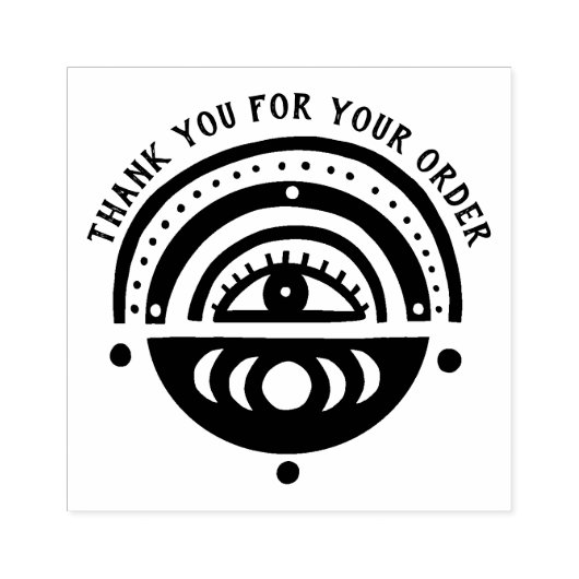 神秘的なアイボホのオーダ感謝していーパーソナライズされたカスタム ラバースタンプ (インプリント)