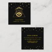 神秘的なアイボホシアルムーンエネルギーヒーラー スクエア名刺 (正面/裏面)