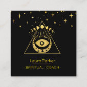 神秘的なアイボホシアルムーンエネルギーヒーラー スクエア名刺 (正面)