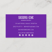 神秘的なアイマジカルエレガントボホウォーターカラーシック 名刺 (裏面)