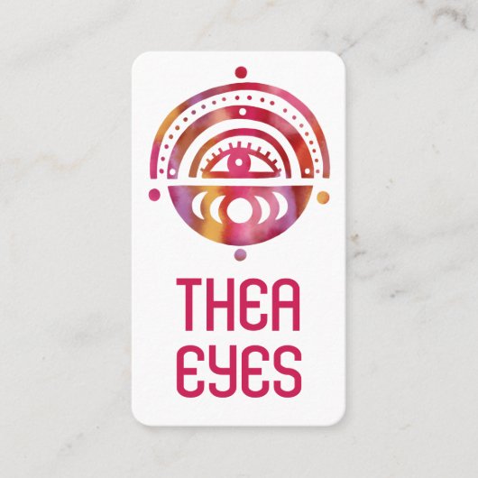 神秘的なアイマジカルエレガントボホウォーター色 名刺 (正面)