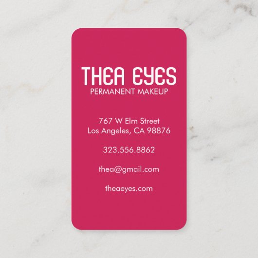 神秘的なアイマジカルエレガントボホウォーター色 名刺 (裏面)