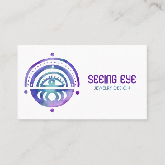 神秘的なアイマジカルエレガントボホウォーター色 名刺 (正面)