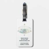 神秘的なアイマジカルボホカラフルカスタムシック ラゲッジタグ (裏面縦)