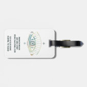 神秘的なアイマジカルボホカラフルカスタムシック ラゲッジタグ (裏面横)