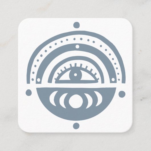 神秘的なアイムーンズレインボーマジカルボホ スクエア名刺 (正面)