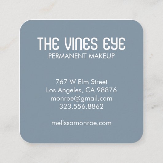 神秘的なアイムーンズレインボーマジカルボホ スクエア名刺 (裏面)