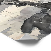 神秘的なアジアのハロウィーン – 水彩アート ポスター (角)