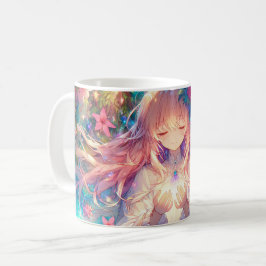神秘的なアニメの女の子 コーヒーマグカップ