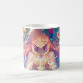 神秘的なアニメの女の子 コーヒーマグカップ (中央)