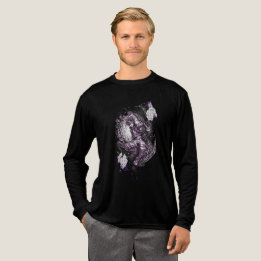 神秘的なアニメ戦士 宇宙の渦 インクアート トライブレンドTシャツ
