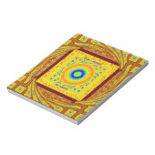 神秘的なアフリカの眼壁アート:シアンの視線 ノートパッド (回転)