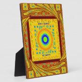 神秘的なアフリカの眼壁アート:シアンの視線 フォトプラーク (側面)