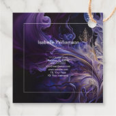 神秘的なアメジストチャクラ霊気瞑想ヨガ フェイバータグ (裏面)