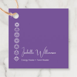 神秘的なアメジストチャクラ霊気瞑想ヨガ フェイバータグ