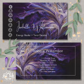 神秘的なアメジストチャクラ霊気瞑想ヨガ 名刺
