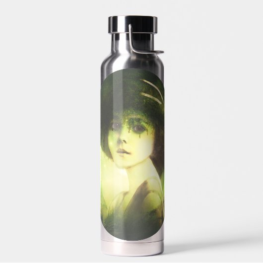 神秘的なウィローツリーフェアリーファンタジーアート ウォーターボトル (左面)