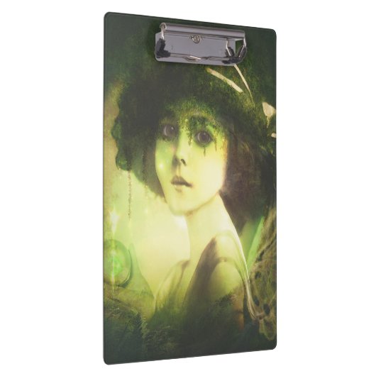 神秘的なウィローツリーフェアリーファンタジーアート クリップボード (右)