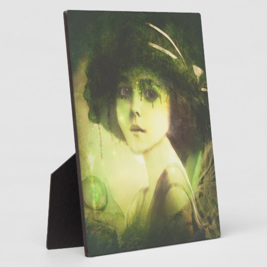 神秘的なウィローツリーフェアリーファンタジーアート フォトプラーク (側面)