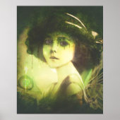 神秘的なウィローツリーフェアリーファンタジーアート ポスター (正面)