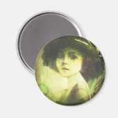 神秘的なウィローツリーフェアリーファンタジーアート マグネット (正面/裏面)