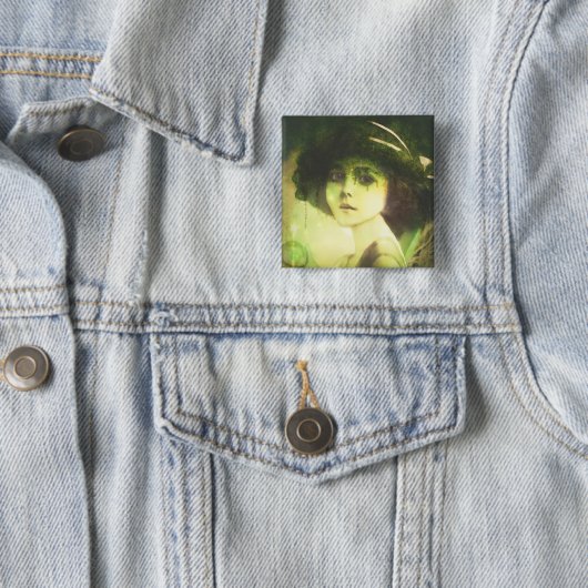 神秘的なウィローツリーフェアリーファンタジーアート 缶バッジ (インサイチュ)