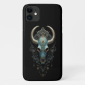 神秘的なウェスタンの威厳：ブルスカルの電話ケース Case-Mate iPhoneケース (裏面)