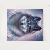 神秘的なウルフタペストリー タペストリー (正面(横))