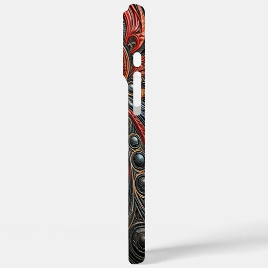 神秘的なエイリアン工芸品がコズミック・アートを通り漂う Case-Mate iPhoneケース (裏面 / 左)