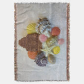 神秘的なエネルギー貝殻およびヒトデのブランケット スローブランケット (正面縦)