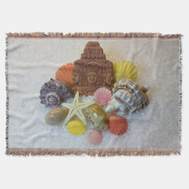 神秘的なエネルギー貝殻およびヒトデのブランケット スローブランケット