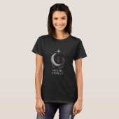 神秘的なエネルギー - 天体の月とクリスタルのスピリチュアル Tシャツ (正面フル)