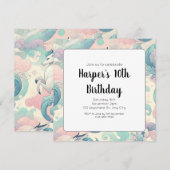 神秘的なエレガンス：パステルキリンウィスパーズ 招待状 (正面/裏面)