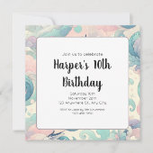 神秘的なエレガンス：パステルキリンウィスパーズ 招待状 (正面)