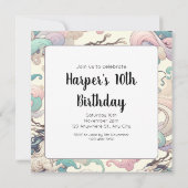 神秘的なエレガンス：パステルキリンウィスパーズ 招待状 (裏面)