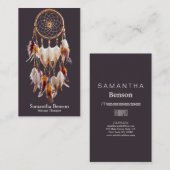 神秘的なエレガントドリームキャッチャースピリチュアルメタフィシカ 名刺 (正面/裏面)