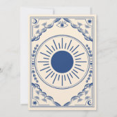 神秘的なエレガントブルータロットゴシック結婚ズ 招待状 (裏面)