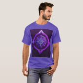 神秘的なエンブレム – 紫色のシンボルティー Tシャツ (正面フル)
