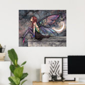 神秘的なエーテルの妖精のアートワークを飛行する準備ができている ポスター (ホームオフィス)