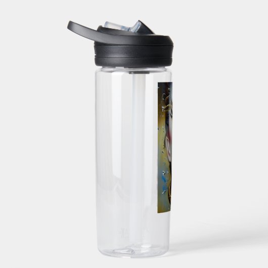 神秘的なエーテルの美しい女性と金ゴールド涙 ウォーターボトル (右面)