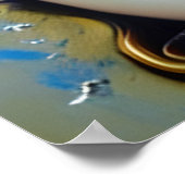 神秘的なエーテルの美しい女性と金ゴールド涙 ポスター (角)