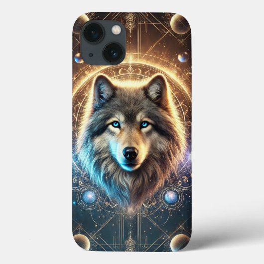 神秘的なオウルフの肖像と宇宙 Case-Mate iPhoneケース (裏面)