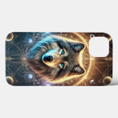 神秘的なオウルフの肖像と宇宙 Case-Mate iPhoneケース (裏面 (横))