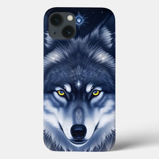 神秘的なオオカミの肖像画アート Case-Mate iPhoneケース (裏面)