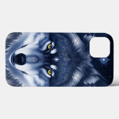 神秘的なオオカミの肖像画アート Case-Mate iPhoneケース (裏面 (横))