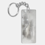 神秘的なオブジェクト – グレー キーホルダー (正面左)