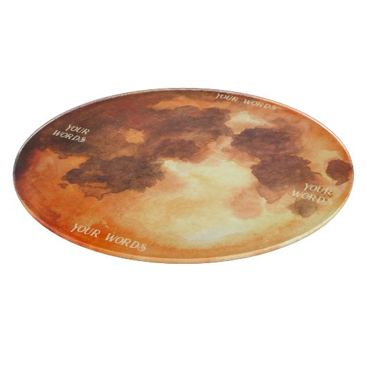 神秘的なオレンジ色の月の祭壇ボードを作成する カッティングボード (角)