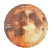 神秘的なオレンジ色の月の祭壇ボードを作成する カッティングボード (正面)