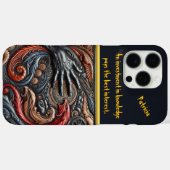 神秘的なオーブを目指す複雑な手のデザイン Case-Mate iPhoneケース (裏面 (横))