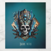 神秘的なオーラを体現するスカル ワインラベル (シングルラベル)